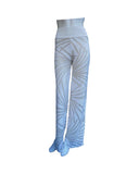IVY OFf-White Luxurious Burnout fabric Palazzo Pants