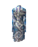 MALI Sheer Mid Length Printed Mesh Duster