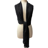 MINA Eyelet Sheer Long  Embroidered Shawl