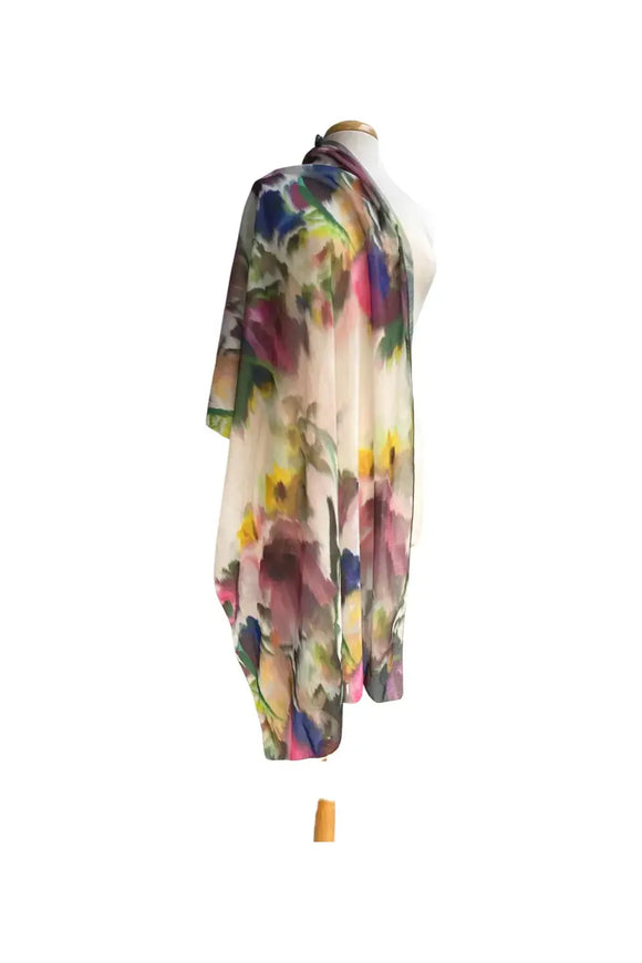 IRIS Long And Wide Sheer Shawl Stole Wrap Cover