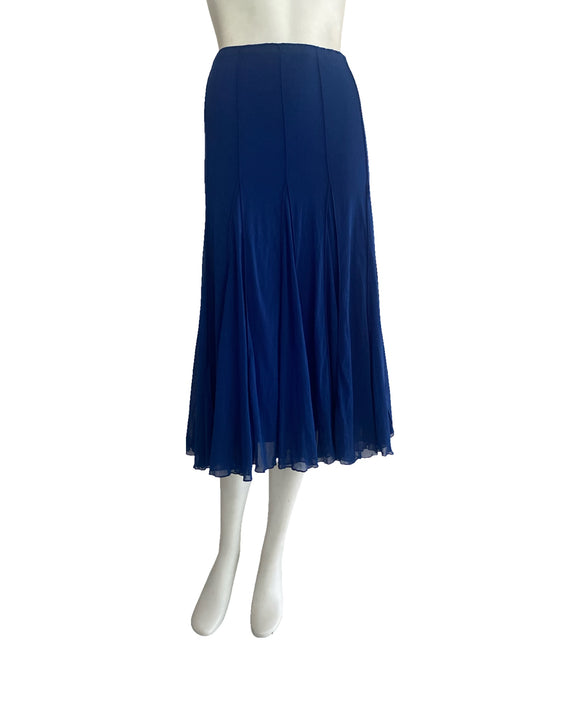MAXIMA Midi Royal Paneled Flared Skirt