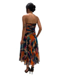 CANDY Strapless Ruched Bodice Circle Skirt Dress