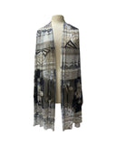 OSAKA Sheer Long & Wide Print Shawl