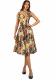 Amelia Sleeveless V-Neck Flared Dress