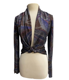 FANTASIA Long Sleeve Sparkling Printed Bolero Jacket