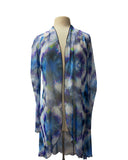 MALI Sheer Mid Length Printed Mesh Duster