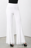 MAXIMA Mesh Lined Flared Pants WHITE