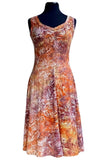 RILEY Batik Sleeveless V-Neck Flared Dres.
