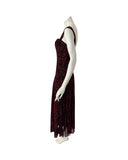 FRANCESCA 822 Sleeveless Tea Length Fit N Flare Paneled Dress/ RED