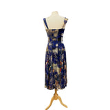 DORIA Sleeveless Midi Fit N Flare Mesh Dress