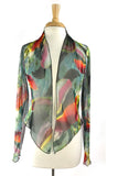 CARMEN Print Sheer Long Sleeve Jacket