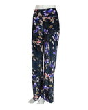 Iceline' SLightly FLared Legs Printed Velvet Pants