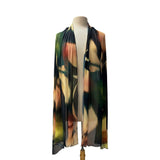 Alice Sheer Printed Mesh Long and Wide Shawl