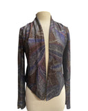 FANTASIA Long Sleeve Sparkling Printed Bolero Jacket
