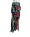 PENELOPE Mesh Printed Lined Flared Pants