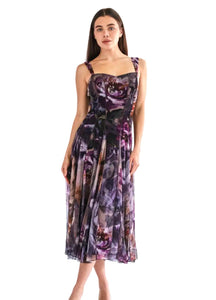 NYSSA 822 Sleeveless Tea Length Fit N Flare Paneled Dress. NYSSA 822 Sleeveless Tea Length Fit N Flare Paneled Dress.