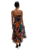 CANDY Strapless Ruched Bodice Circle Skirt Dress