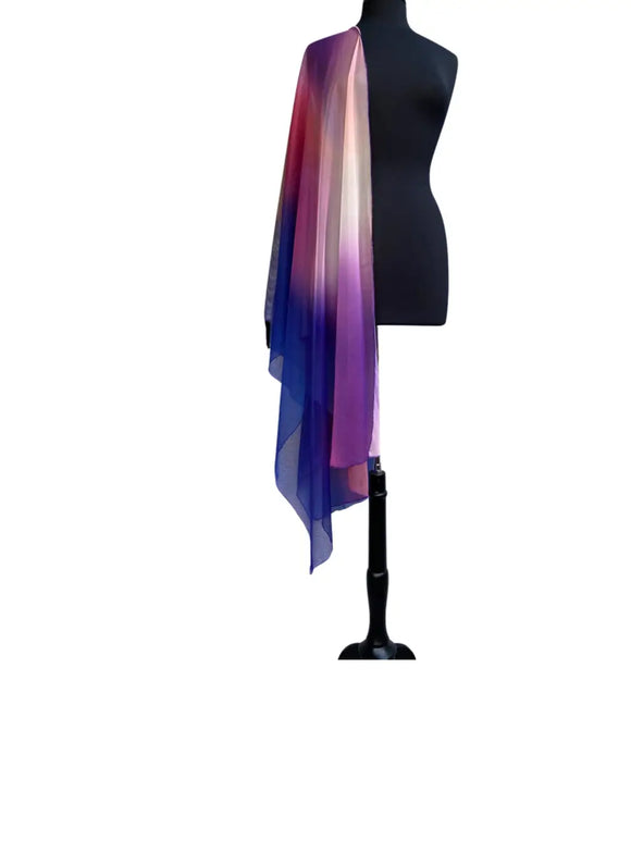 (Copy) AQUARELLE Long And Wide Sheer Shawl Stole Wrap Cover