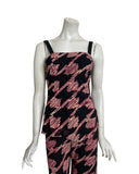 RUBY Burnout Asymmetrical Hem Cami Top with Front Side Slit