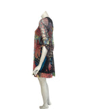 PENELOPE A-Line Above Knee Length Print Mesh Dress