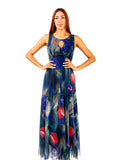 TULIP  Fit N Flare  Front Keyholes Empire Long Dress