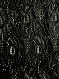 DIANA  Black Lace 3/4 Sleeve Fit N Flare  Maxi Dress