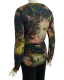 DOMINIQUE Long Sleeves Ruched Side Seams Cowl Neck Jersey Top