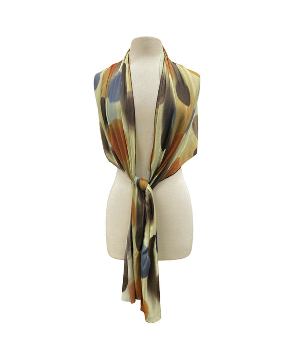 SANTA FE Sheer Long & Wide Print Shawl
