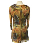 GIGI Draped Collar Long Sleeves Loose Tunic Top