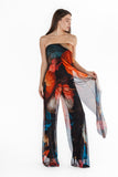 DELILA Strapless Jumpsuit With Overlay