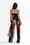 DELILA Strapless Jumpsuit With Overlay