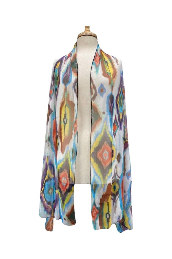 AZTECA Long And Wide Sheer Shawl Stole Wrap Cover