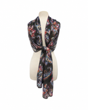 ORCHID Sheer Printed Mesh Long and Wide Shawl
