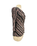 ANNA Stretchy Jacquard 3/4 Sleeves Crossover Top