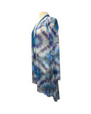 MALI Sheer Mid Length Printed Mesh Duster