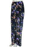 Iceline' SLightly FLared Legs Printed Velvet Pants