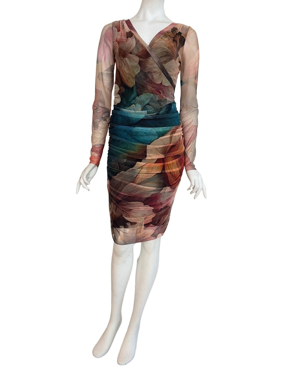 abstract ruched dress Buy Sosandar Grey Abstract Print Ruched Detail Dress from Next USA