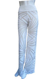 IVY Off-White Luxurious Burnout fabric Palazzo Pants by