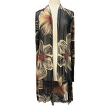 DORA 416 Sheer Mid Length Print Duster