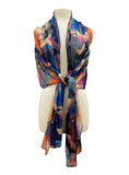 CANDY Sheer Printed Mesh Long and Wide Shawl