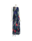 TULIP  Fit N Flare  Front Keyholes Empire Long Dress