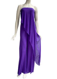 MAXIMA Strapless Jumpsuit with Overlay VIOLET