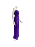 MAXIMA Strapless Ruched Bodice Jumpsuit Violet