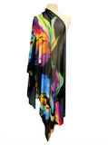 GLORY Shee Printed Mesh Long and Wide Shawl