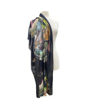 IGONNA Long and Wide Sheer Print Shawl