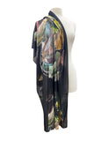 IGONNA Long and Wide Sheer Print Shawl