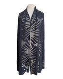 IVY Long and Wide Sheer Black Burnout Shawl Wrap Stole