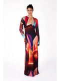 TAYLOR Fit N Flare  Front Keyholes Empire Long Dress