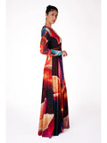 TAYLOR Fit N Flare  Front Keyholes Empire Long Dress