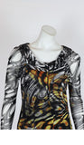 GRACE Draped Collar Long Sleeves Loose Tunic Top
